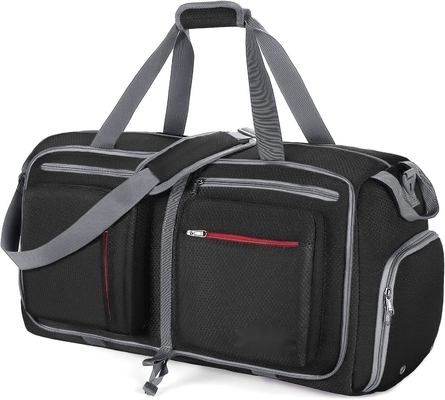 주문 가벼운 검은색 55L 접이식 주말 가방 online manufacture