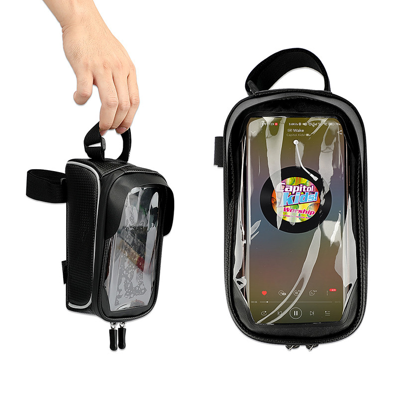 OEM 또는 ODM 방수 자전거 전화 가방 앞 프레임 자전거 가방 가방 8x3x5 