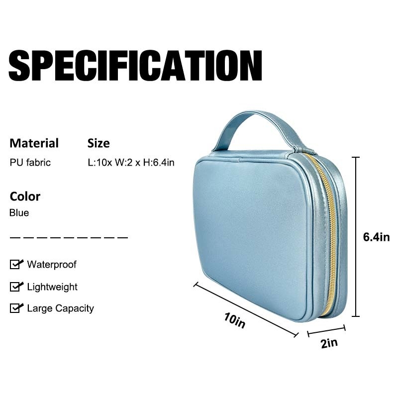작은 가짜 가죽 여행 보석 보관 가방 여행 휴대용 BSCI 10x6.4x2 